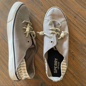 Sperry Top-Sider size 8 gray canvas shoes